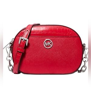 Michael Kors Jet Set Glam Leather Crossbody Bag